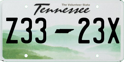 TN license plate Z3323X
