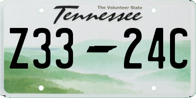TN license plate Z3324C