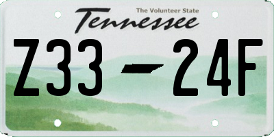 TN license plate Z3324F