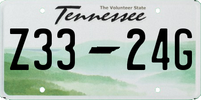 TN license plate Z3324G