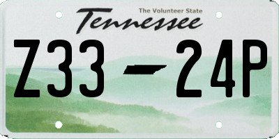 TN license plate Z3324P