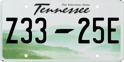 TN license plate Z3325E