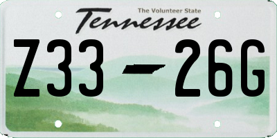 TN license plate Z3326G