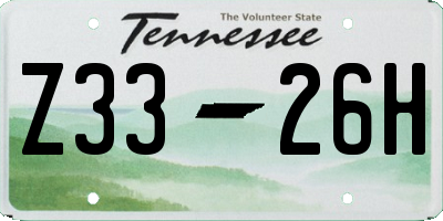 TN license plate Z3326H