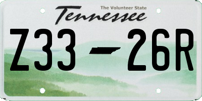 TN license plate Z3326R