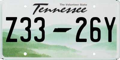 TN license plate Z3326Y