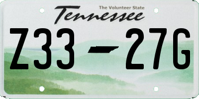 TN license plate Z3327G