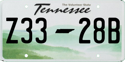 TN license plate Z3328B
