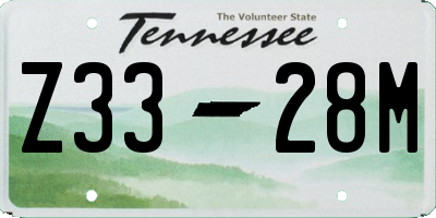 TN license plate Z3328M