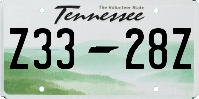 TN license plate Z3328Z