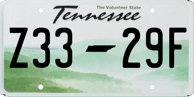 TN license plate Z3329F