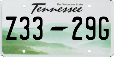 TN license plate Z3329G