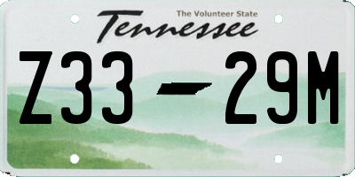TN license plate Z3329M