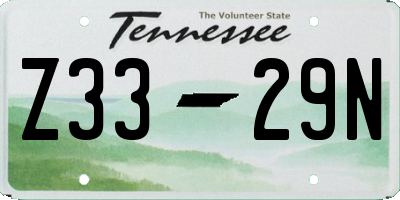 TN license plate Z3329N