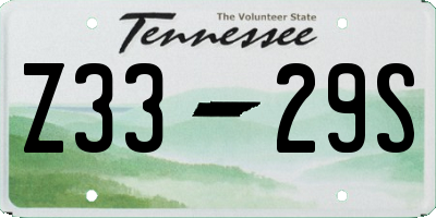 TN license plate Z3329S