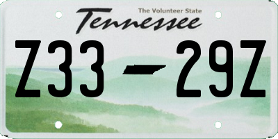 TN license plate Z3329Z