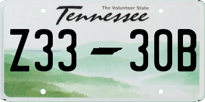TN license plate Z3330B