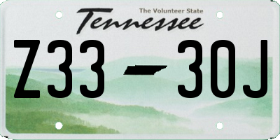 TN license plate Z3330J