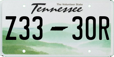 TN license plate Z3330R