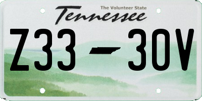 TN license plate Z3330V