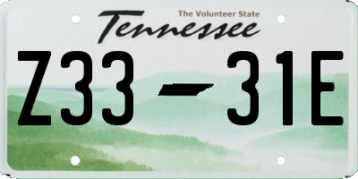 TN license plate Z3331E