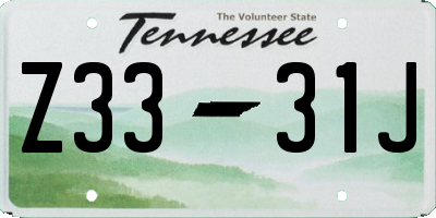 TN license plate Z3331J