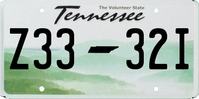 TN license plate Z3332I