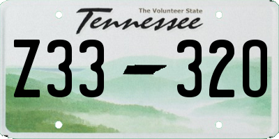 TN license plate Z3332O