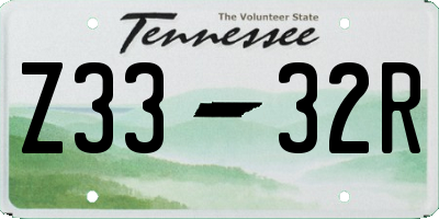 TN license plate Z3332R