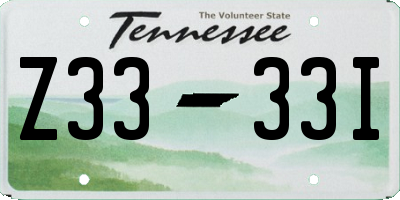 TN license plate Z3333I