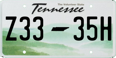 TN license plate Z3335H