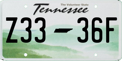 TN license plate Z3336F