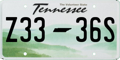 TN license plate Z3336S