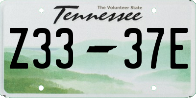 TN license plate Z3337E