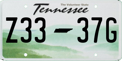 TN license plate Z3337G