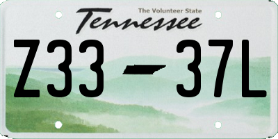 TN license plate Z3337L