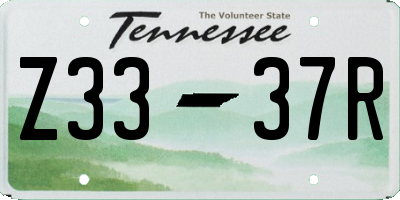 TN license plate Z3337R
