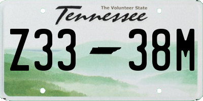 TN license plate Z3338M