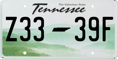 TN license plate Z3339F