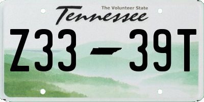 TN license plate Z3339T