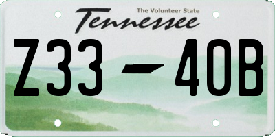 TN license plate Z3340B