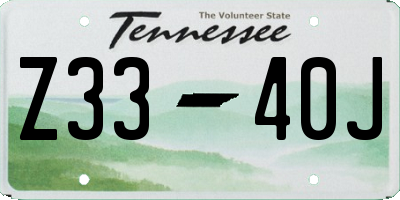 TN license plate Z3340J
