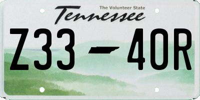 TN license plate Z3340R