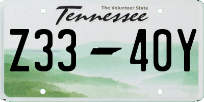 TN license plate Z3340Y