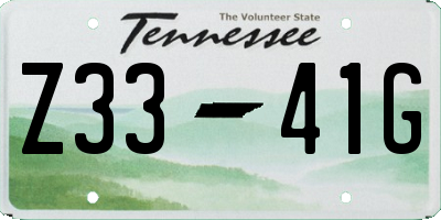 TN license plate Z3341G