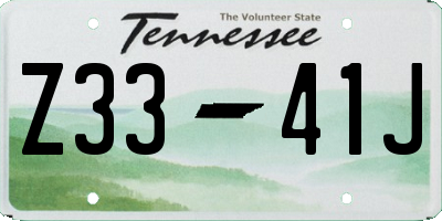 TN license plate Z3341J