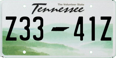 TN license plate Z3341Z
