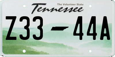 TN license plate Z3344A
