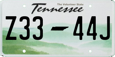 TN license plate Z3344J