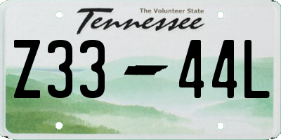 TN license plate Z3344L